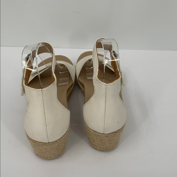 ABEO Cecile wedge espadrille sandals shoe cream leather ankle strap comfort 7.5 - Picture 5 of 7